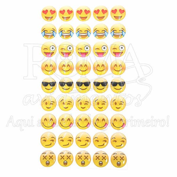 cartela adesivo botton emojis